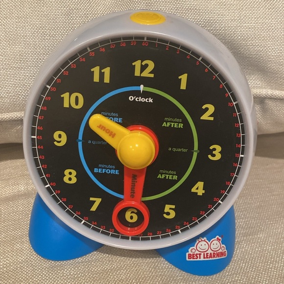 Learning Educational Talking Clock With Lights for kids 3 4 5 6 years old - Picture 5 of 10
